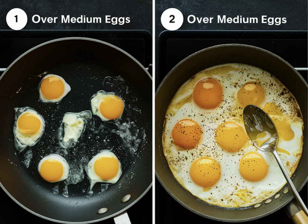 over medium eggs